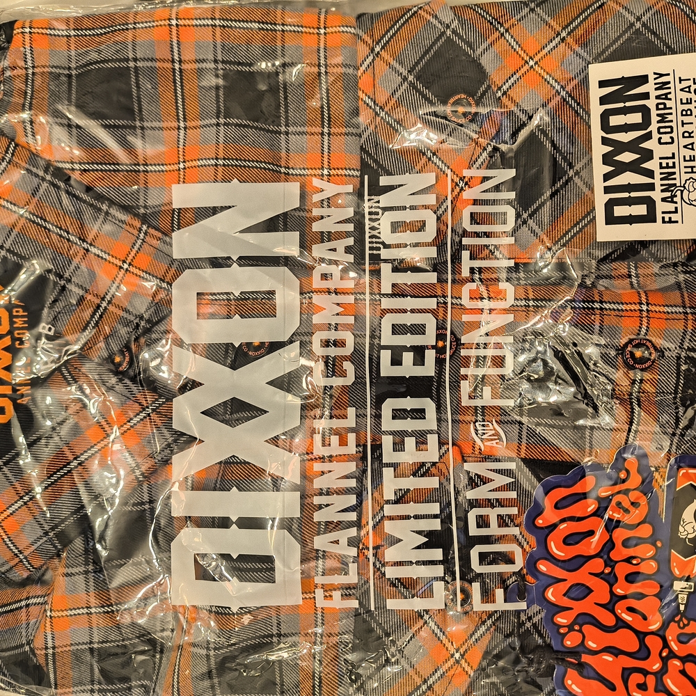 DIXXON Orange and Black Casual Button Down Shirt